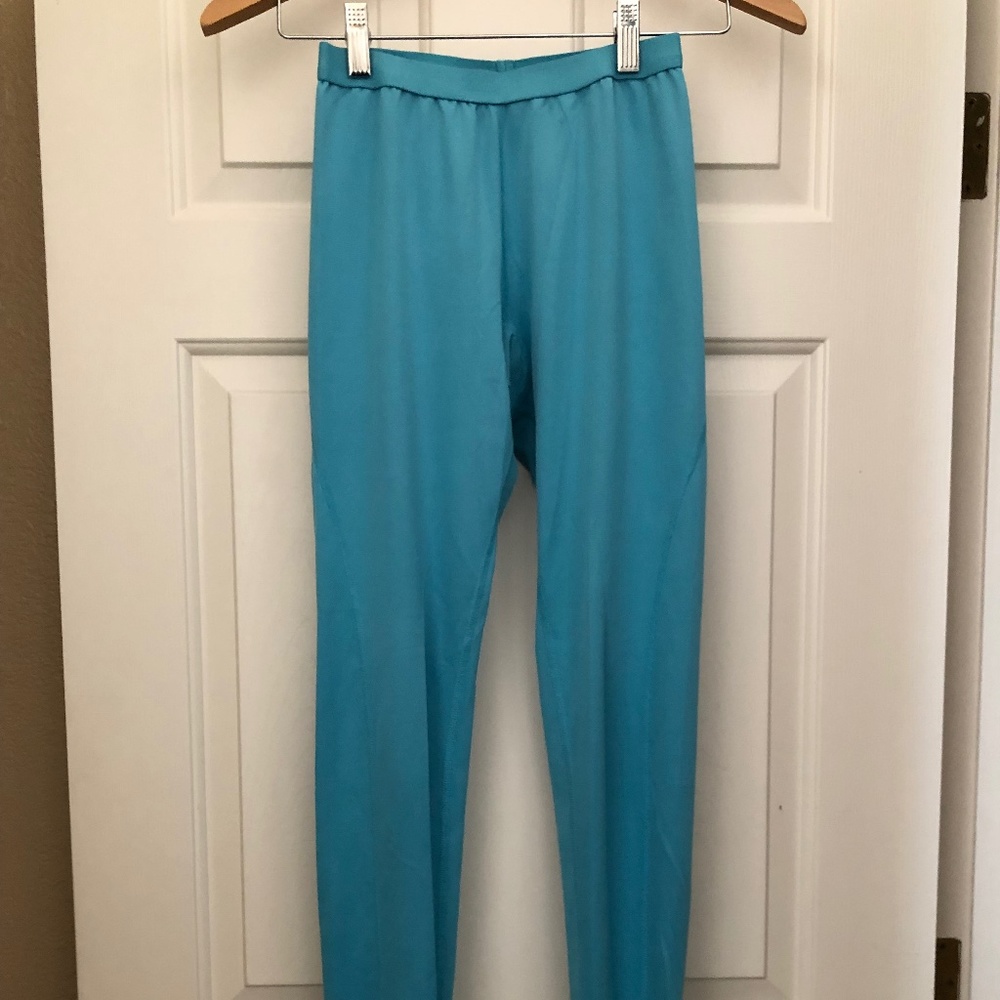 Girl's Thermal Top & Bottom (set) Lands End, Blue Med. 10-12